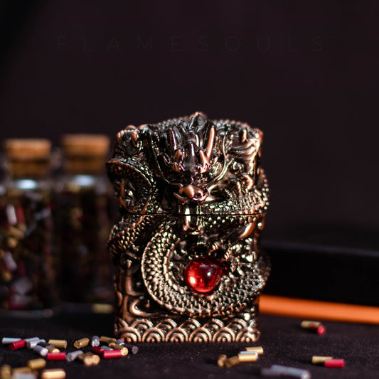 The striking embossed dragon design adds a touch of mystique to this lighter, elevating its appeal and making it a standout accessory for any enthusiast.